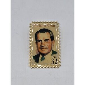 US‎ Postage Richard Nixon 32c Stamp Lapel Hat Pin J6 1995